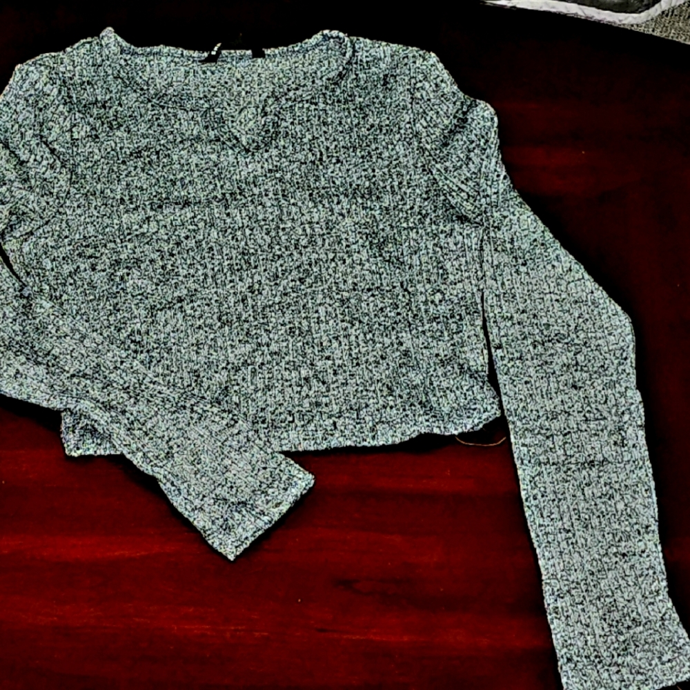Shein> Med> long sleeve crop top